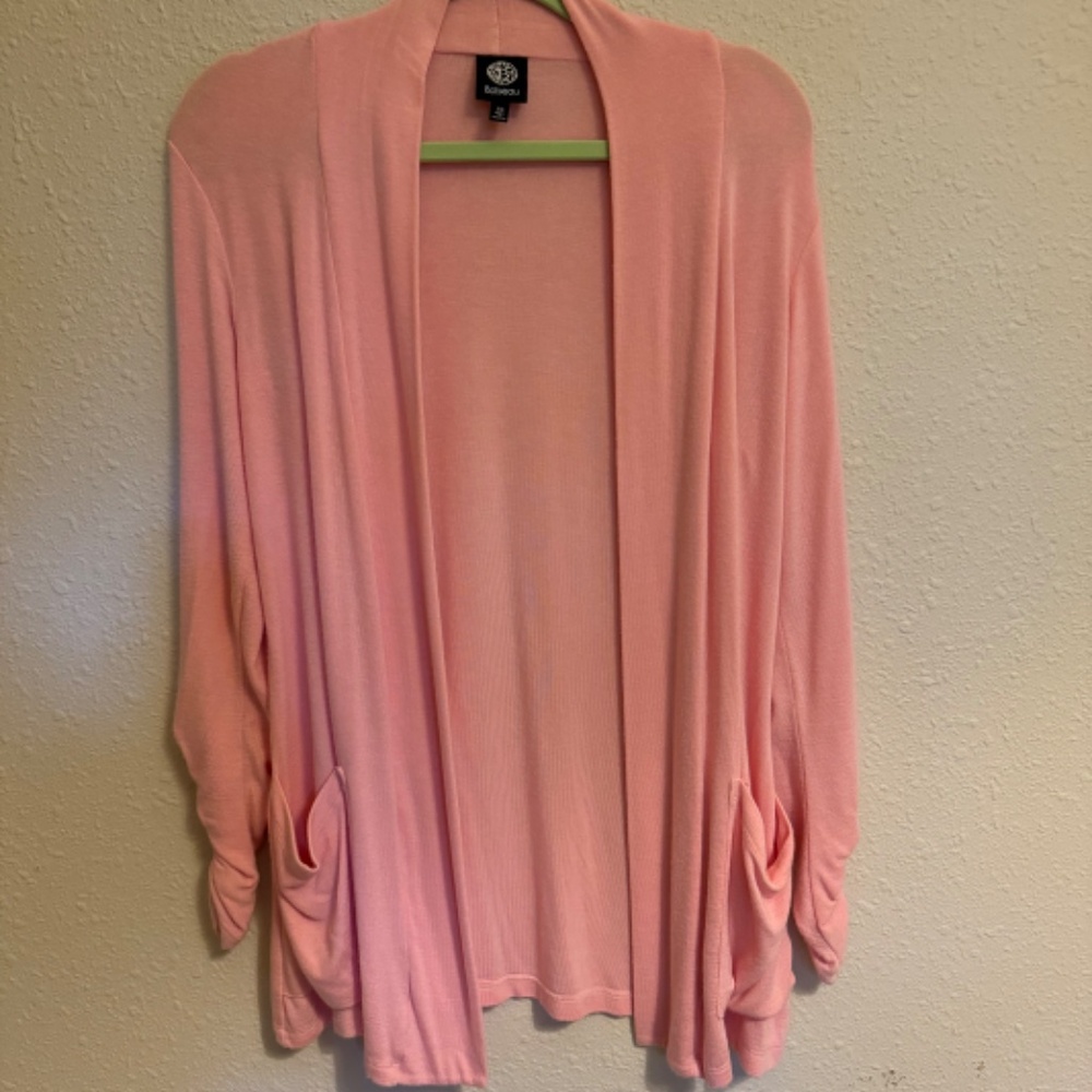Bobeau brand Long pink cardigan sweater xs